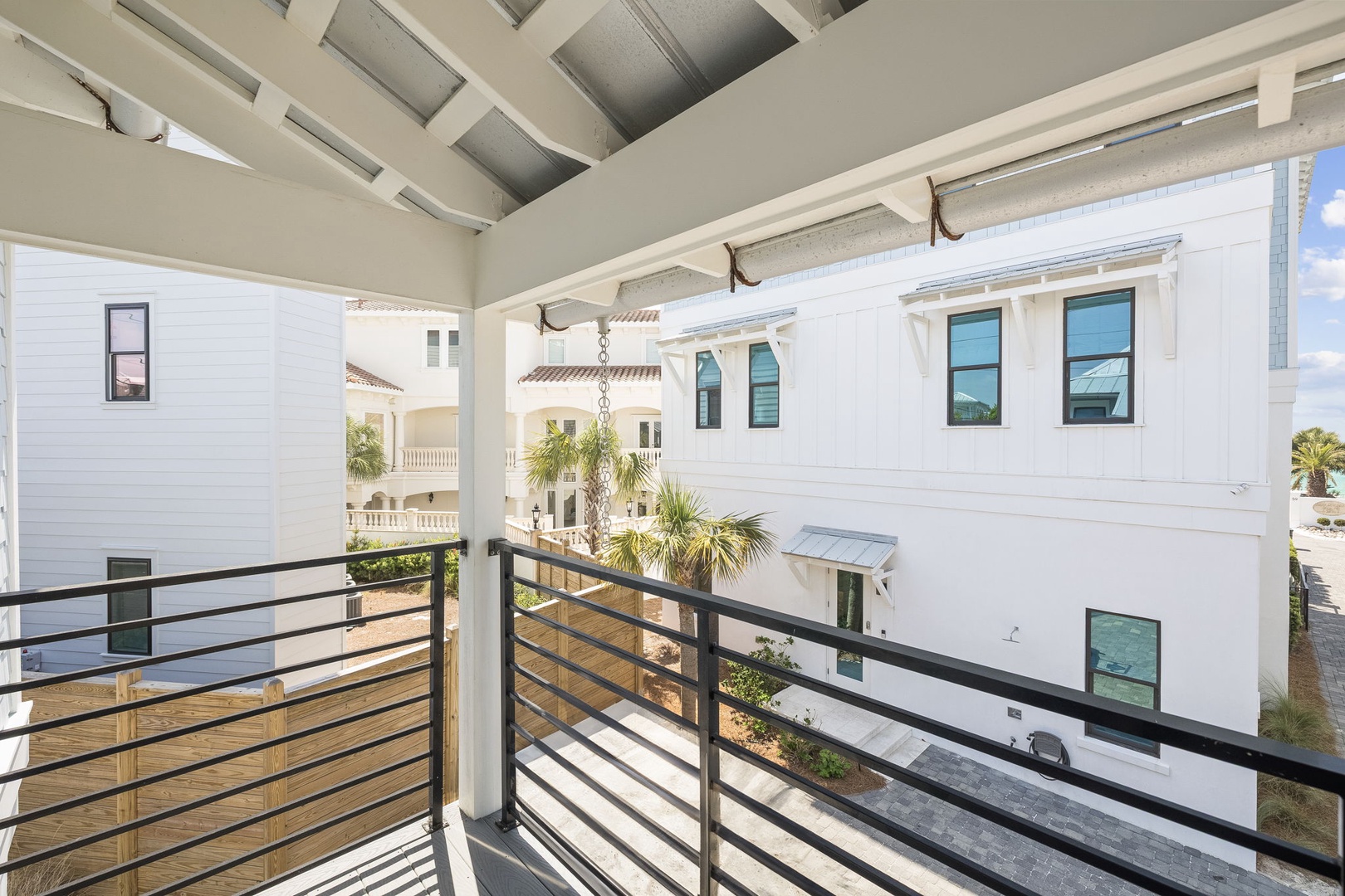 Step onto your private balcony and enjoy peaceful neighborhood views from your covered outdoor retreat.