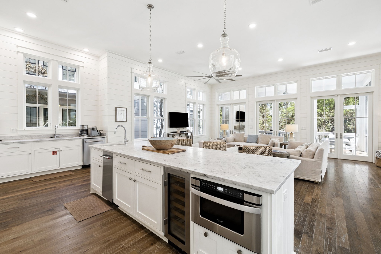 Your bright, open kitchen flows seamlessly into the living area, perfect for gathering while you cook and entertain.