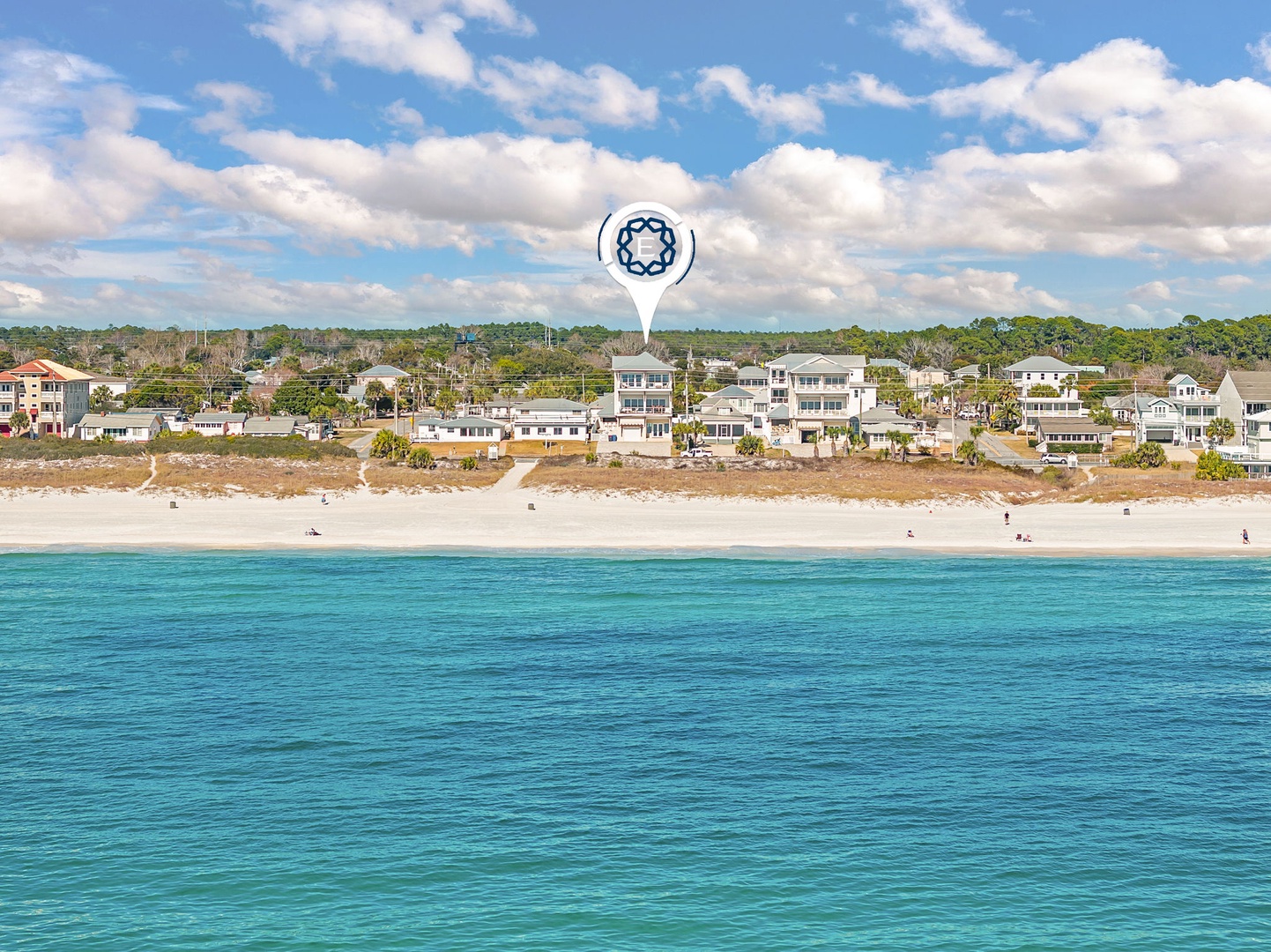 Oceanfront property location with direct beach access and pristine turquoise waters just steps from your door.