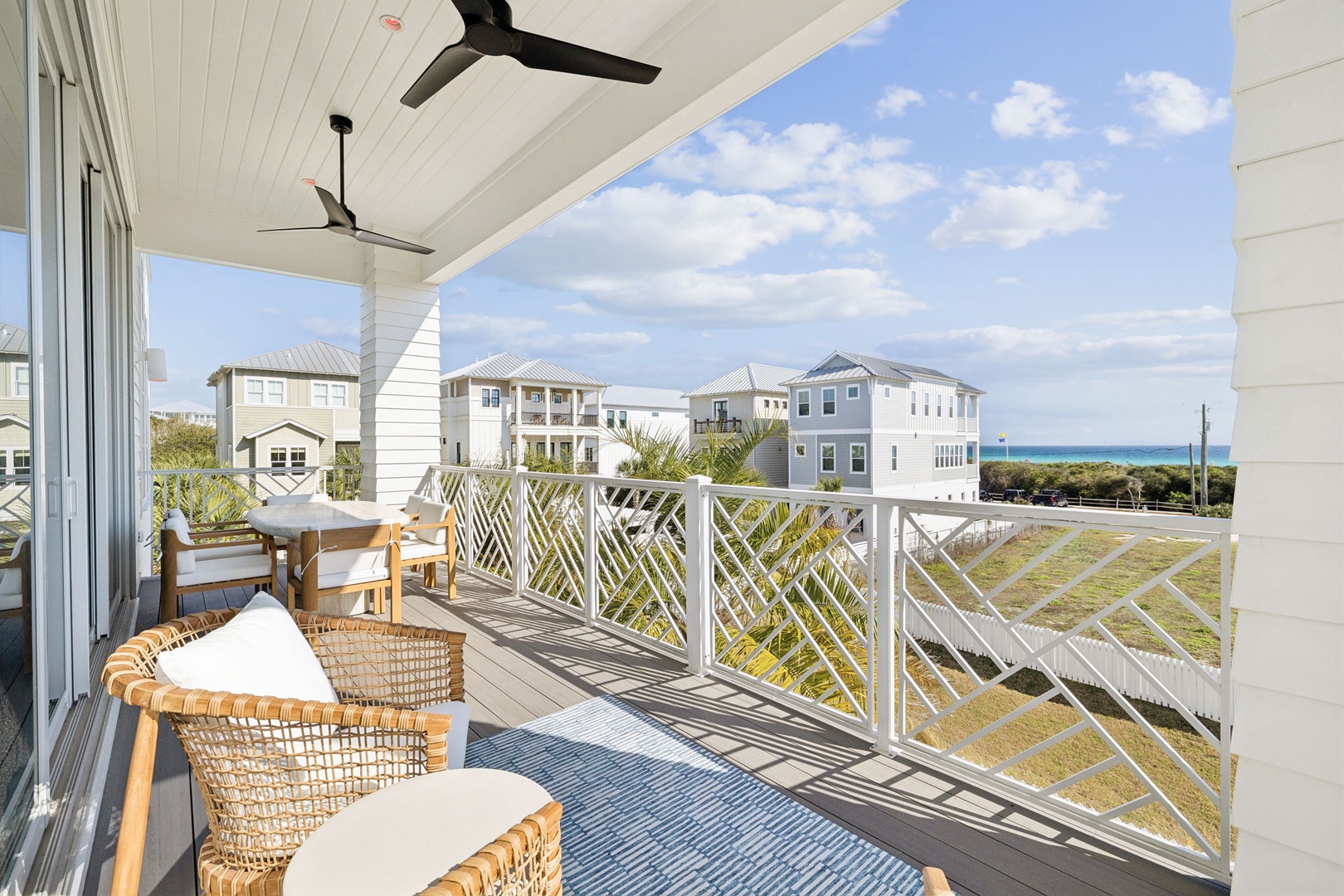 Relax in your private balcony retreat, where coastal breezes and ocean glimpses create the perfect escape for morning coffee or sunset cocktails.