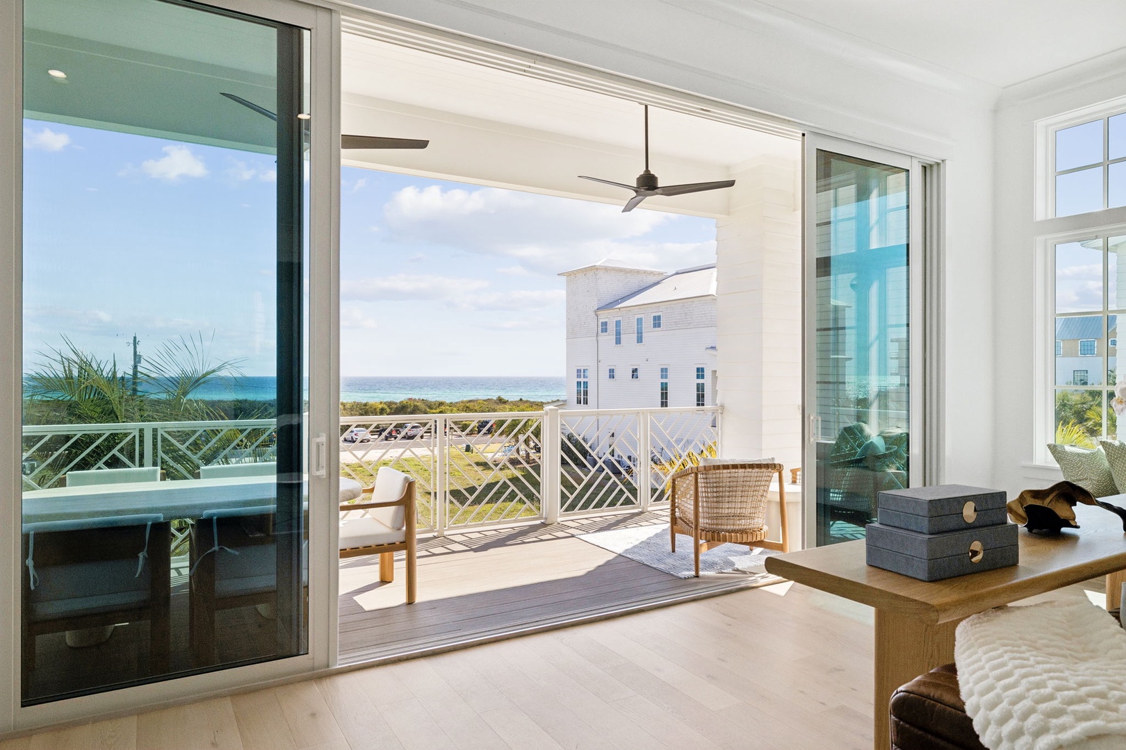 Step onto your private balcony where ocean views and gentle sea breezes create the perfect backdrop for morning coffee or sunset relaxation.