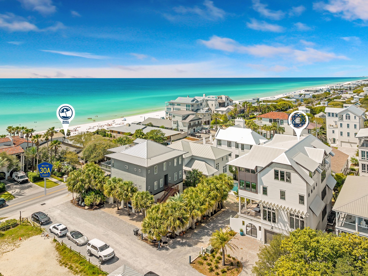 Beachfront paradise awaits with pristine turquoise waters and sugar-white sand just steps away from this stunning coastal retreat.