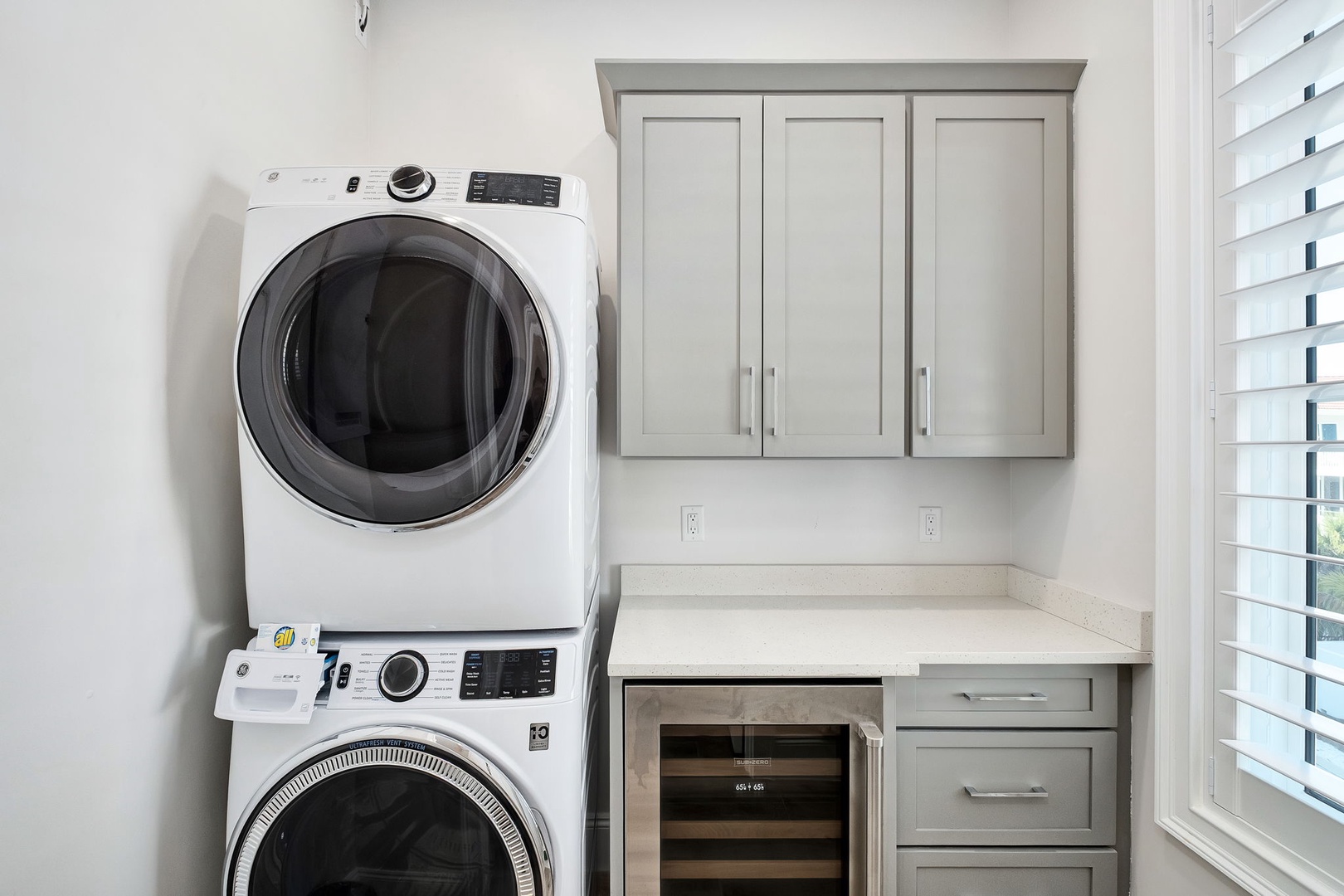 Your dedicated laundry space features modern appliances and ample storage, making it easy to keep fresh during your stay.