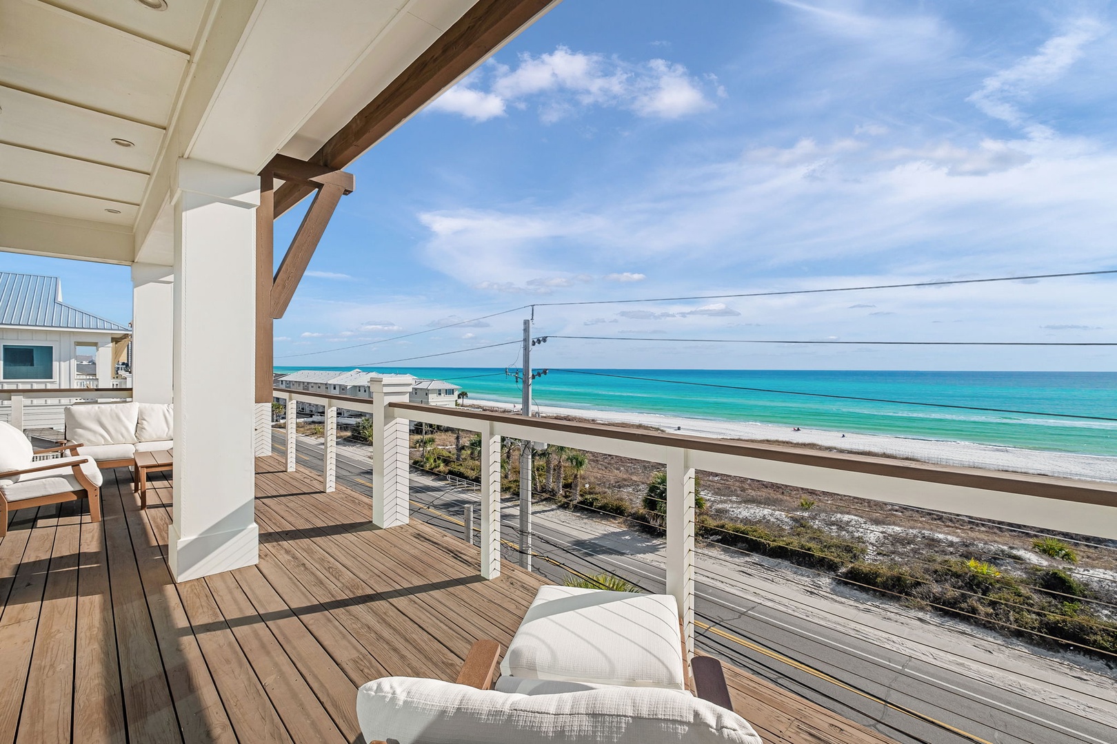 Relax on your private deck overlooking pristine turquoise waters, where morning coffee meets ocean breezes and endless coastal views.