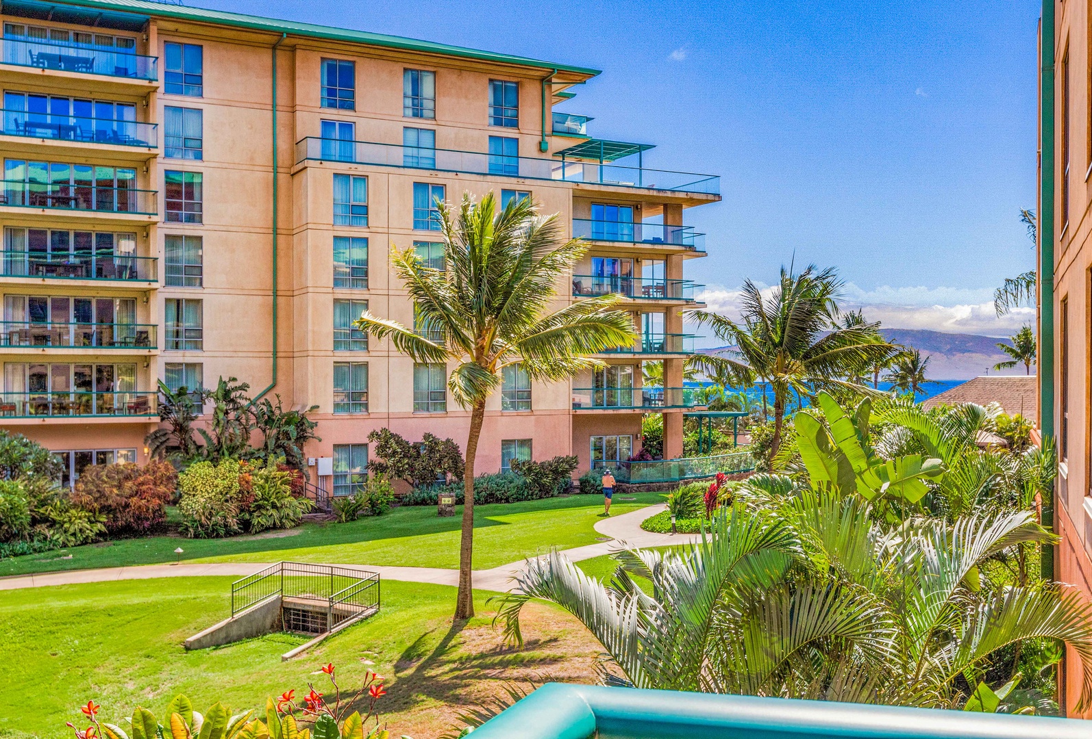 Lahaina Vacation Rentals, Honua Kai Konea 204 - Savor tranquil Maui mornings with lush garden views from the lanai at Honua Kai Konea 204.