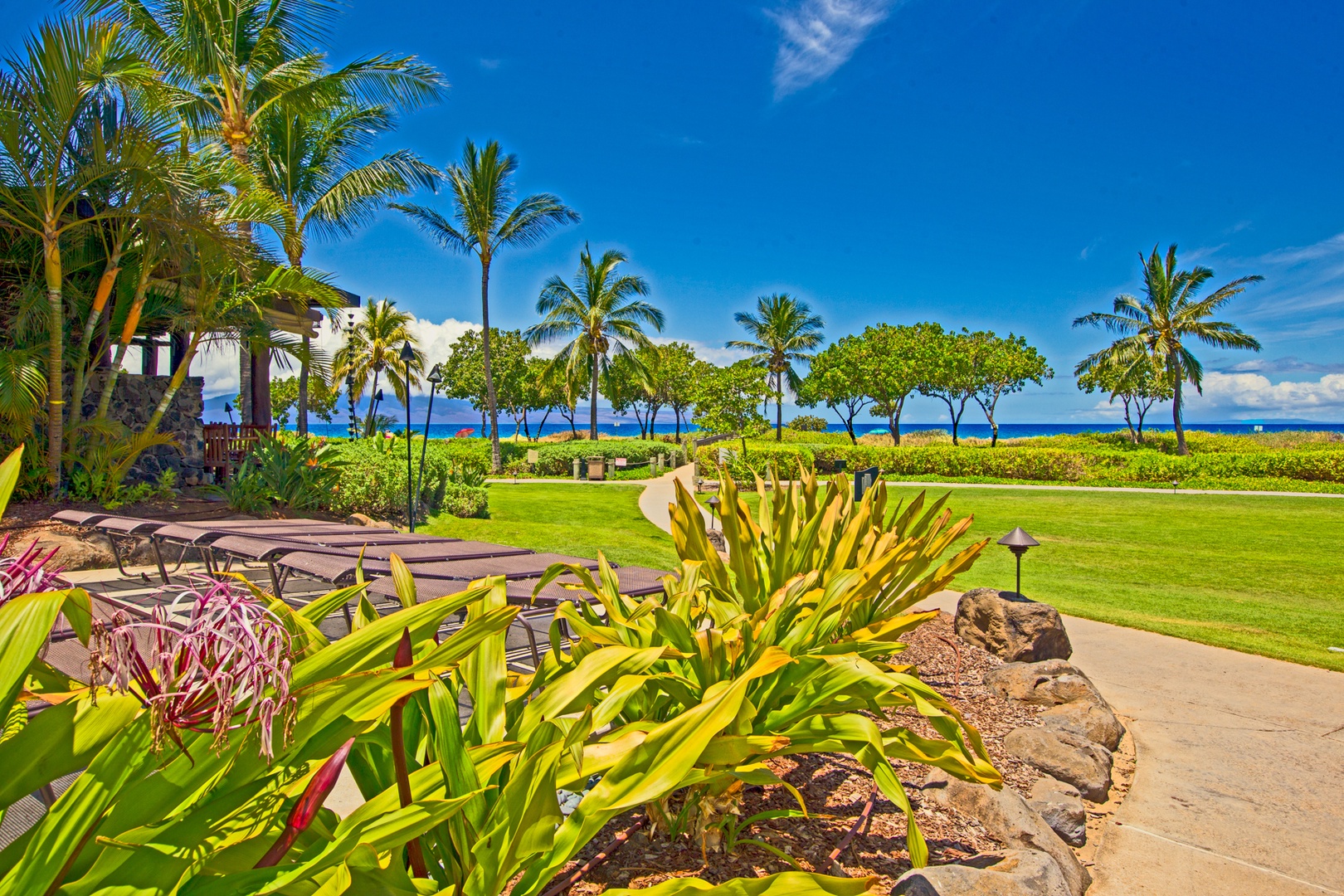 Lahaina Vacation Rentals, Honua Kai Konea 230/232 - Winding garden paths throughout the resort invite slow strolls and scenic stops