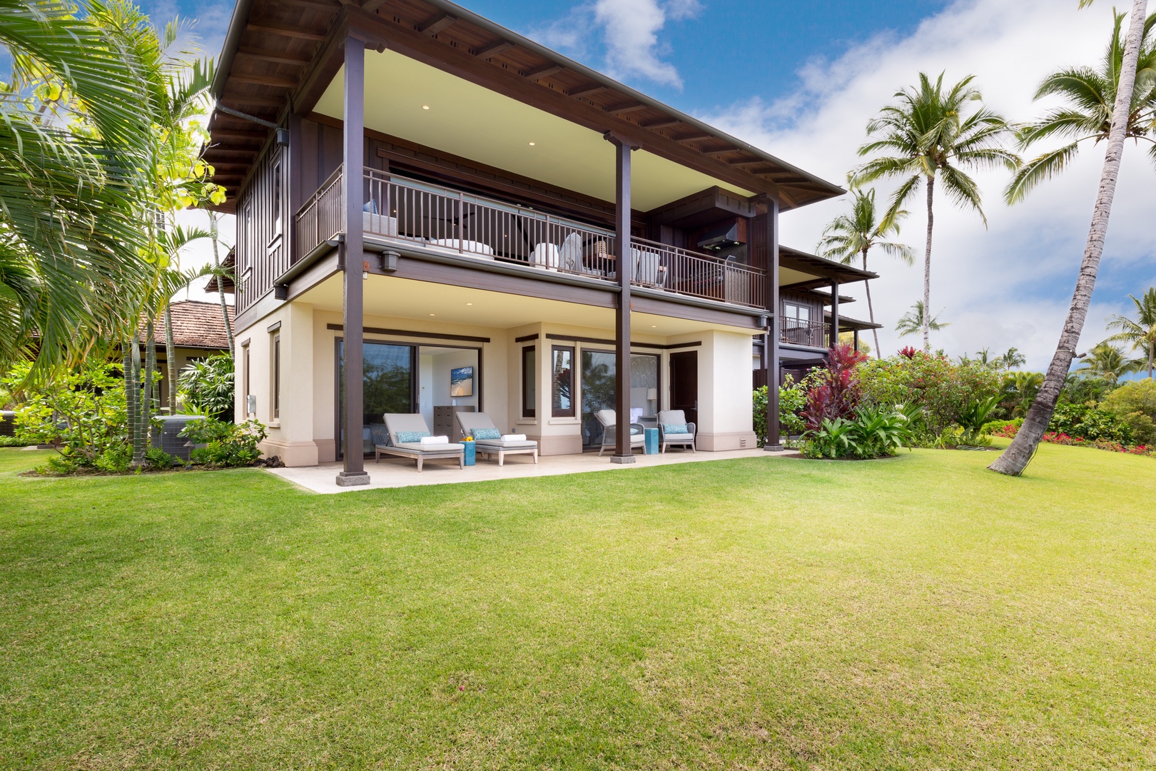 Kailua-Kona Vacation Rentals, 3BD Hali'ipua Villa (120) at Four Seasons Resort at Hualalai - Close up of the back of this gorgeous villa