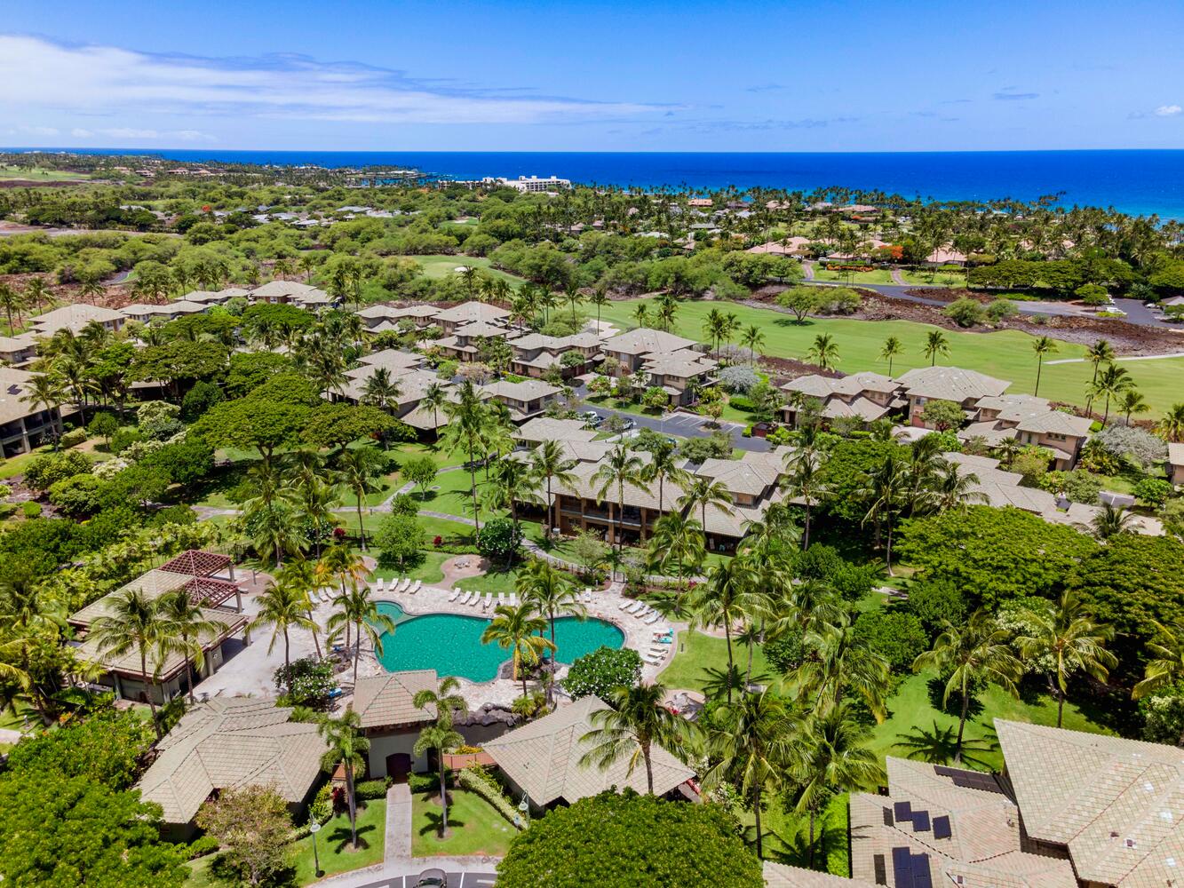 Kamuela Vacation Rentals, Mauna Lani Fairways #902 - Aerial view of the community.