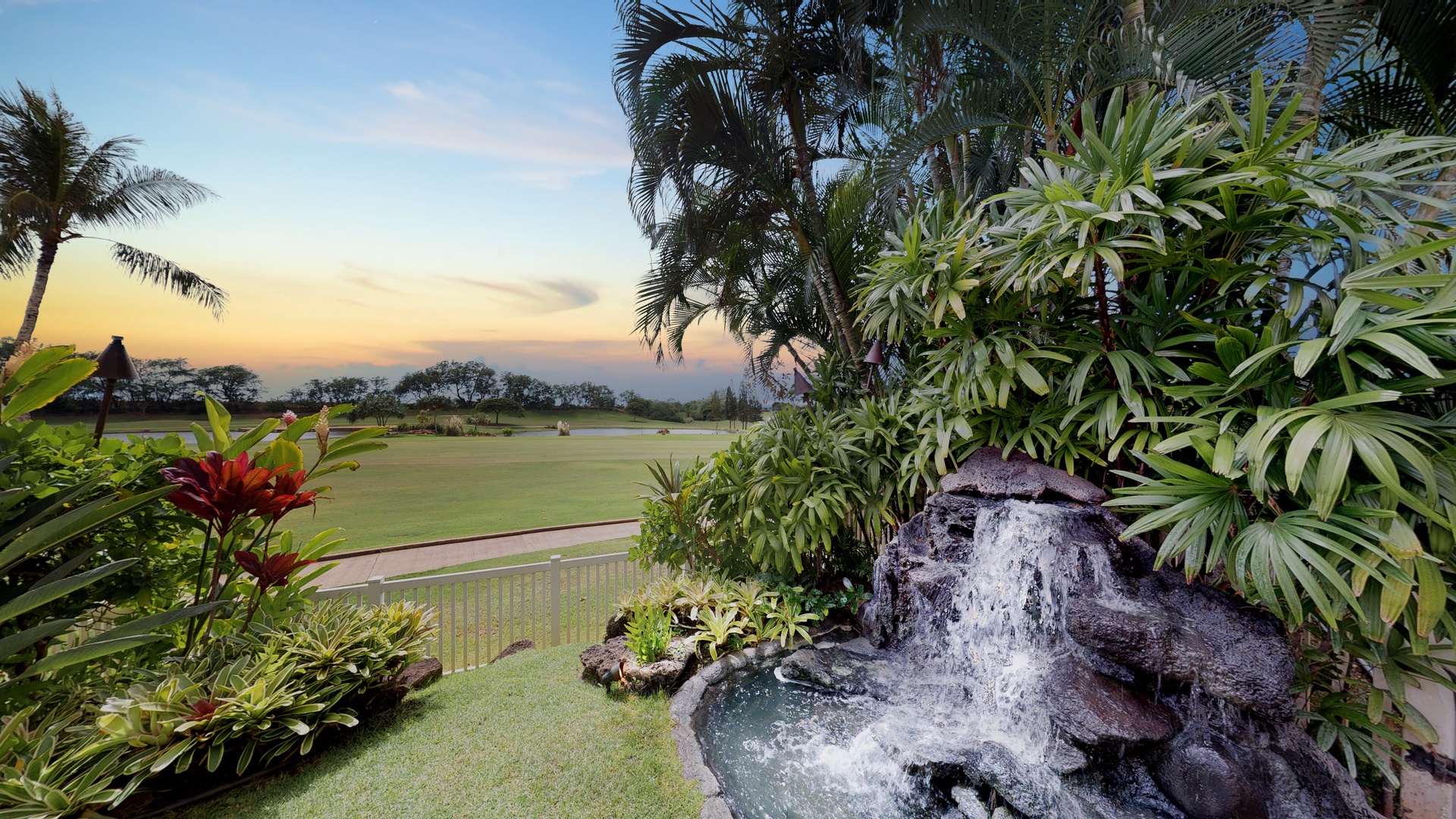 Kapolei Vacation Rentals, Fairways at Ko Olina 22H - Sit and enjoy sunsets and sunrises.