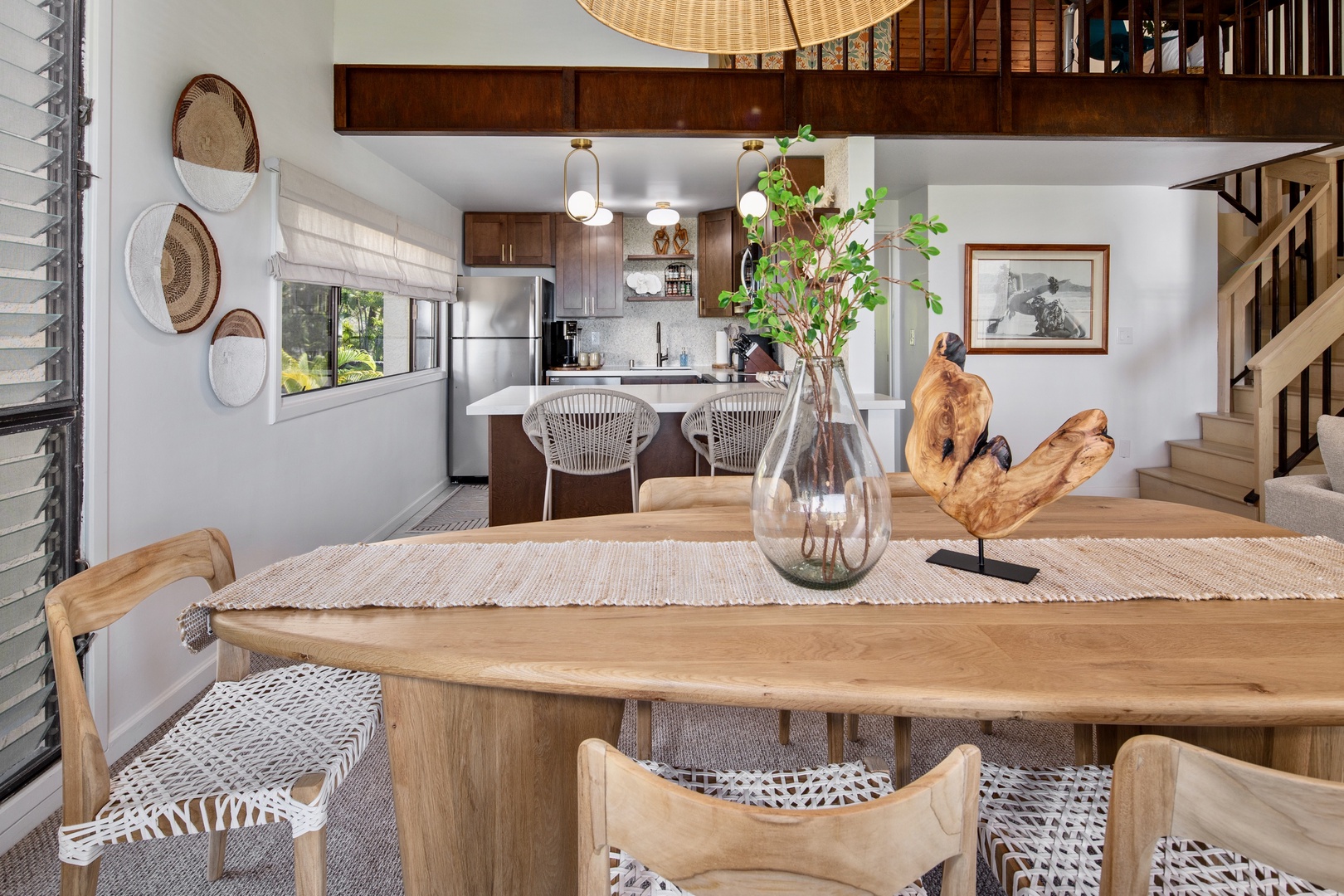 Kailua Kona Vacation Rentals, Keauhou Kai C301 - Breakfast at the big table, with the kitchen a few steps behind for refills.