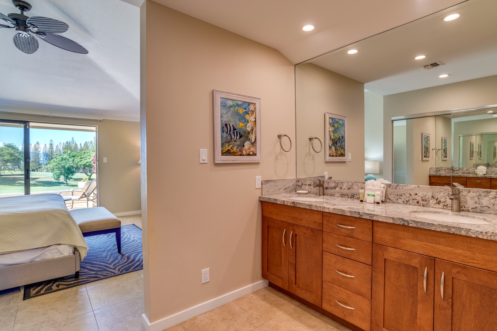 Lahaina Vacation Rentals, Kapalua Golf Villas 15P3-4 - Spacious guest bedroom ensuite bathroom