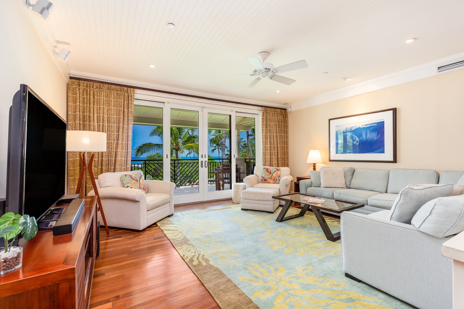 Kahuku Vacation Rentals, OFB Turtle Bay Villas 301 - Living room