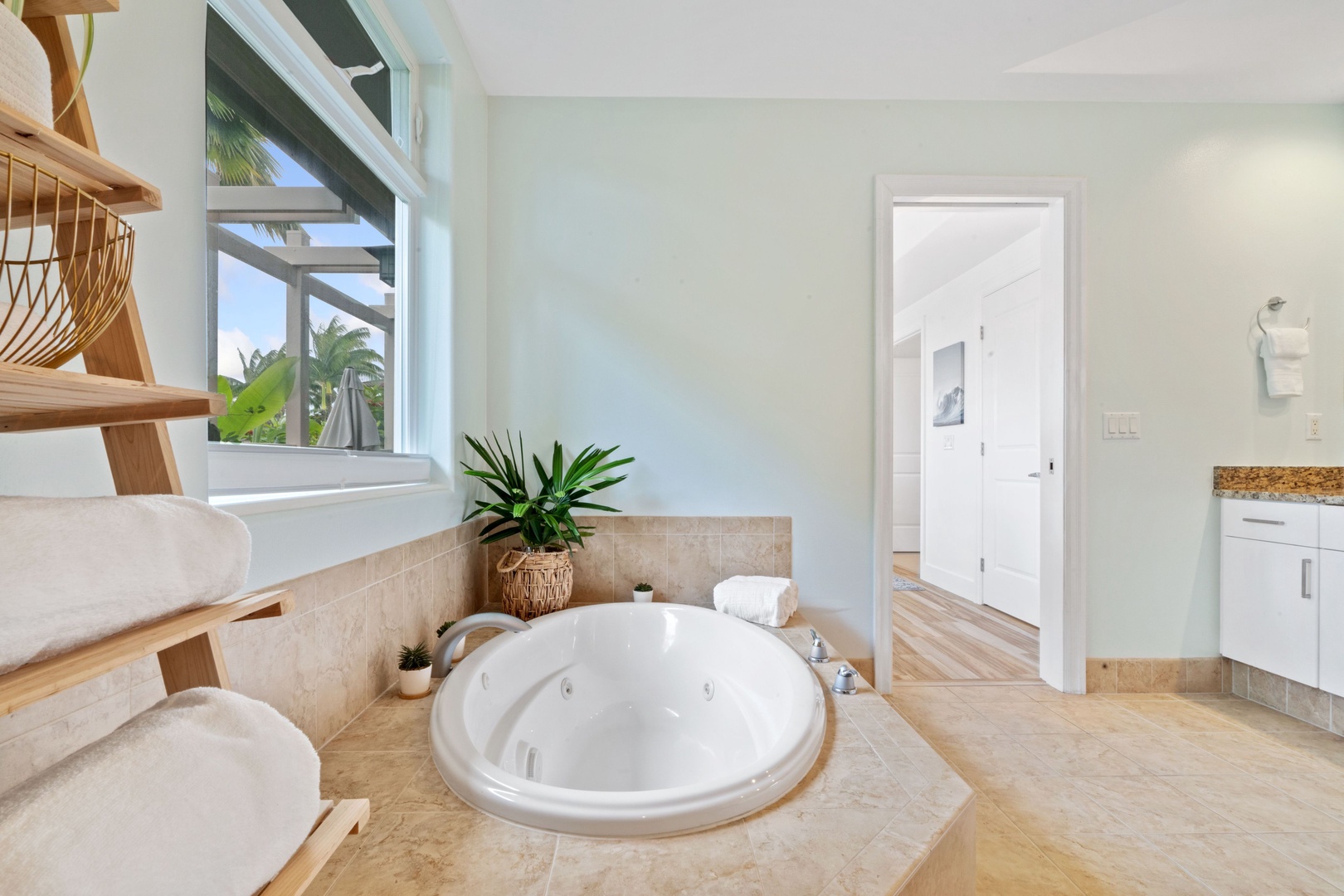 Princeville Vacation Rentals, Tropical Elegance - Soak in relaxation on the hot tub.