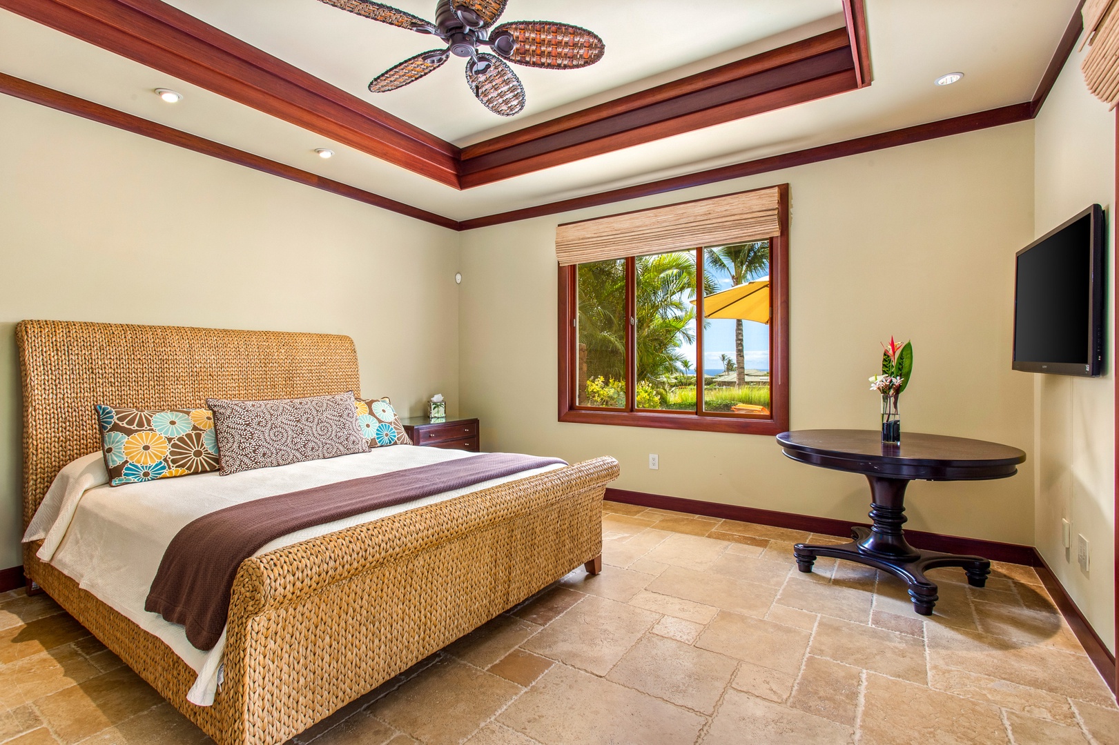 Kamuela Vacation Rentals, 3BD Wai'ula'ula Villa (312) at Mauna Kea Resort - Tranquil retreat with cozy seating and natural light — your private space to unwind after a day at the beach.