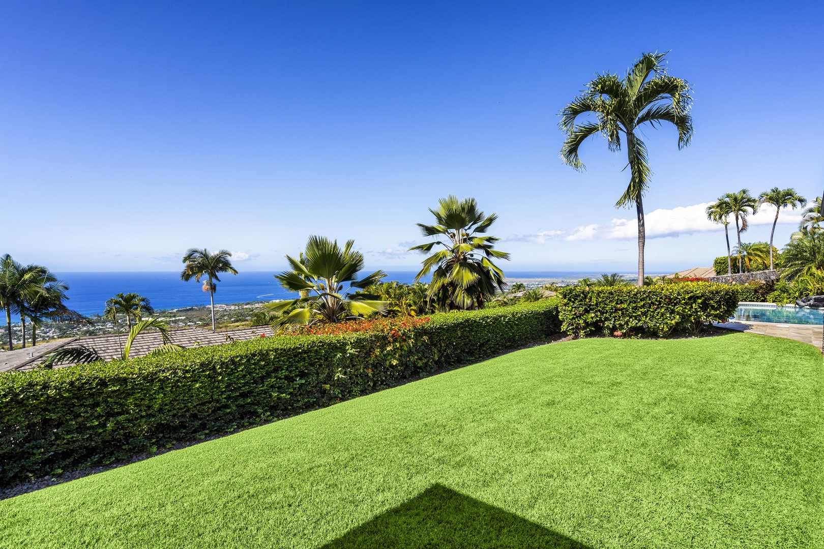 Kailua Kona Vacation Rentals, Hale Aikane - Lush green grass!