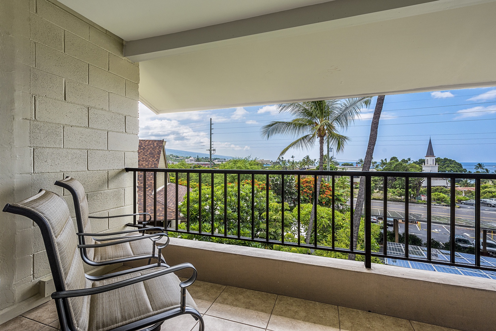 Kailua Kona Vacation Rentals, Kalanikai 306 - View of Downtown Kona from the Lanai!