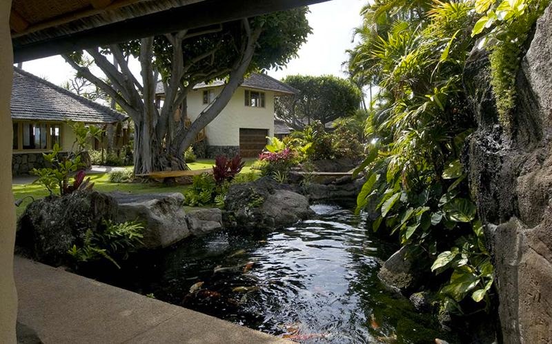 Kailua Vacation Rentals, Paul Mitchell Estate* - Koi Pond next to Japanese Bath House