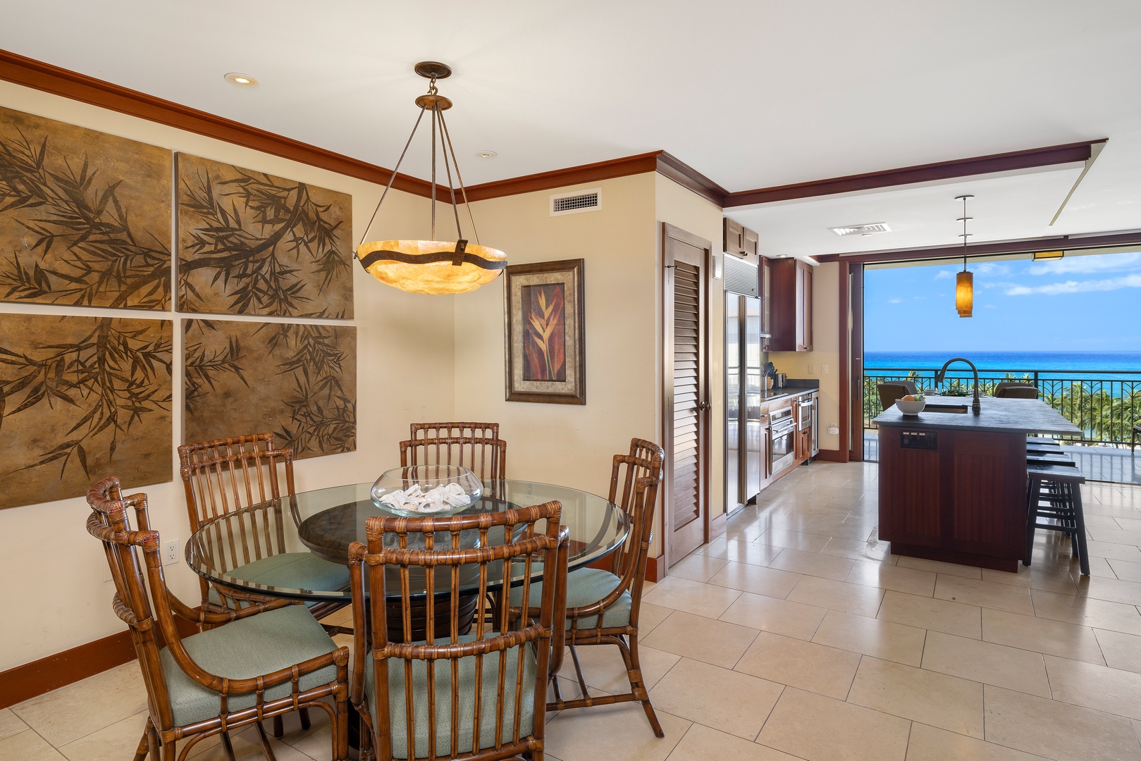 Kapolei Vacation Rentals, Ko Olina Beach Villas O805 - The view from the dining area.