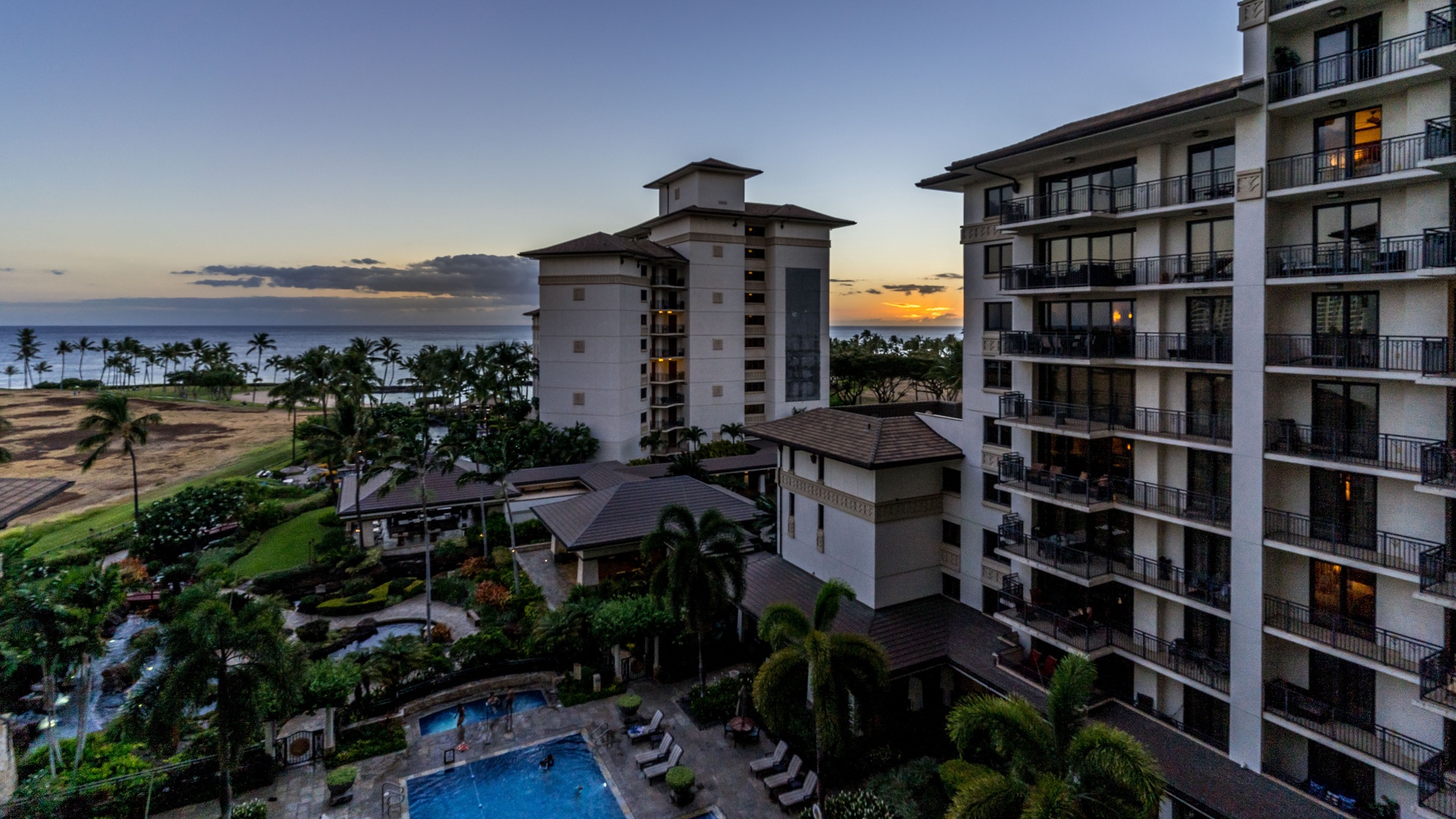 Kapolei Vacation Rentals, Ko Olina Beach Villas O704 - Sunsets at the resort.