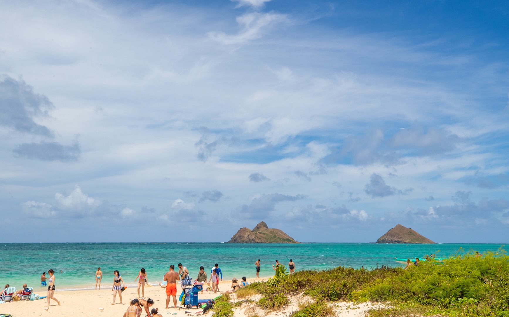 Kailua Vacation Rentals, Lanikai Breeze - Mokulua Islands offshore in the distance