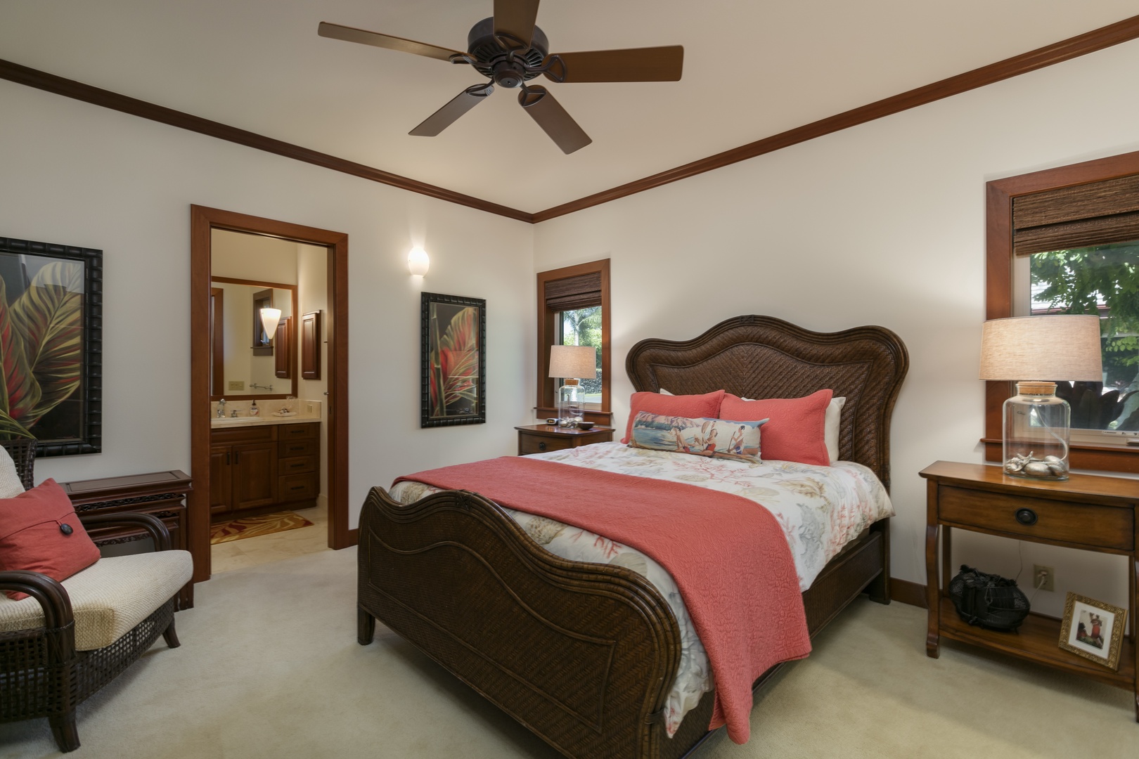 Kamuela Vacation Rentals, Villages at Mauna Lani Resort Unit # 728 - 3rd Bedroom with QUEEN BED and its own bathroom