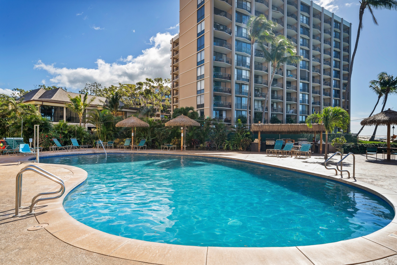 Lahaina Vacation Rentals, Royal Kahana 308 - Relax poolside at Royal Kahana 308 with the resort rising just behind.