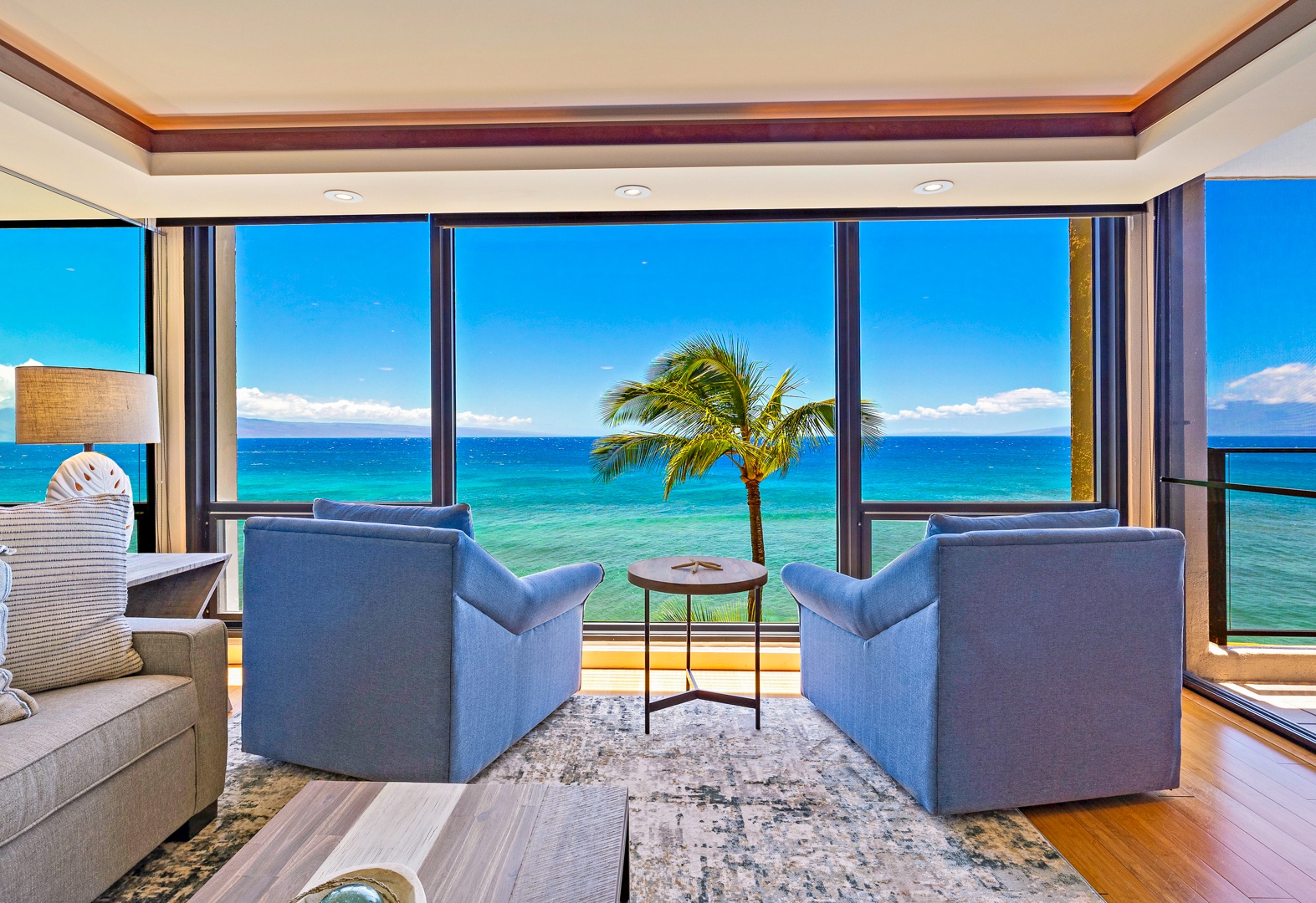 Lahaina Vacation Rentals, Mahana 608 - Sit back and relax while taking in the stunning ocean views from the comfort of your living room.