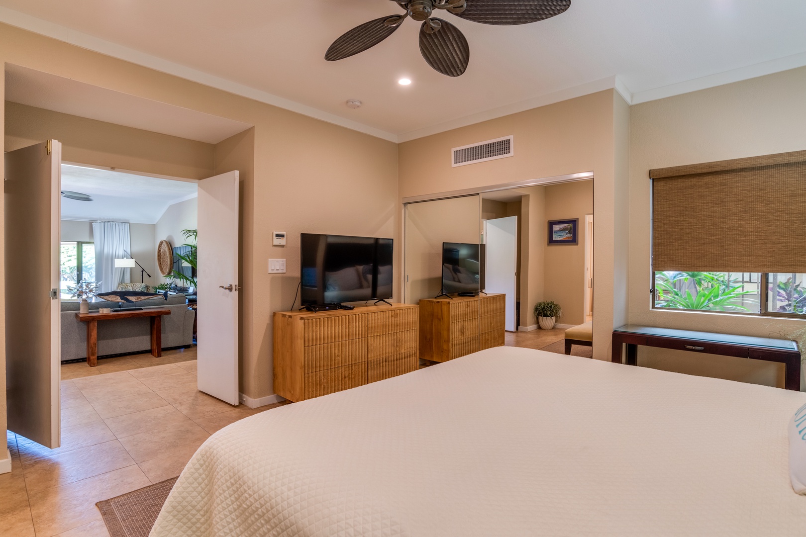 Lahaina Vacation Rentals, Kapalua Golf Villas 15P3-4 - With a fandelier and TV for binge-watching your nightly shows.