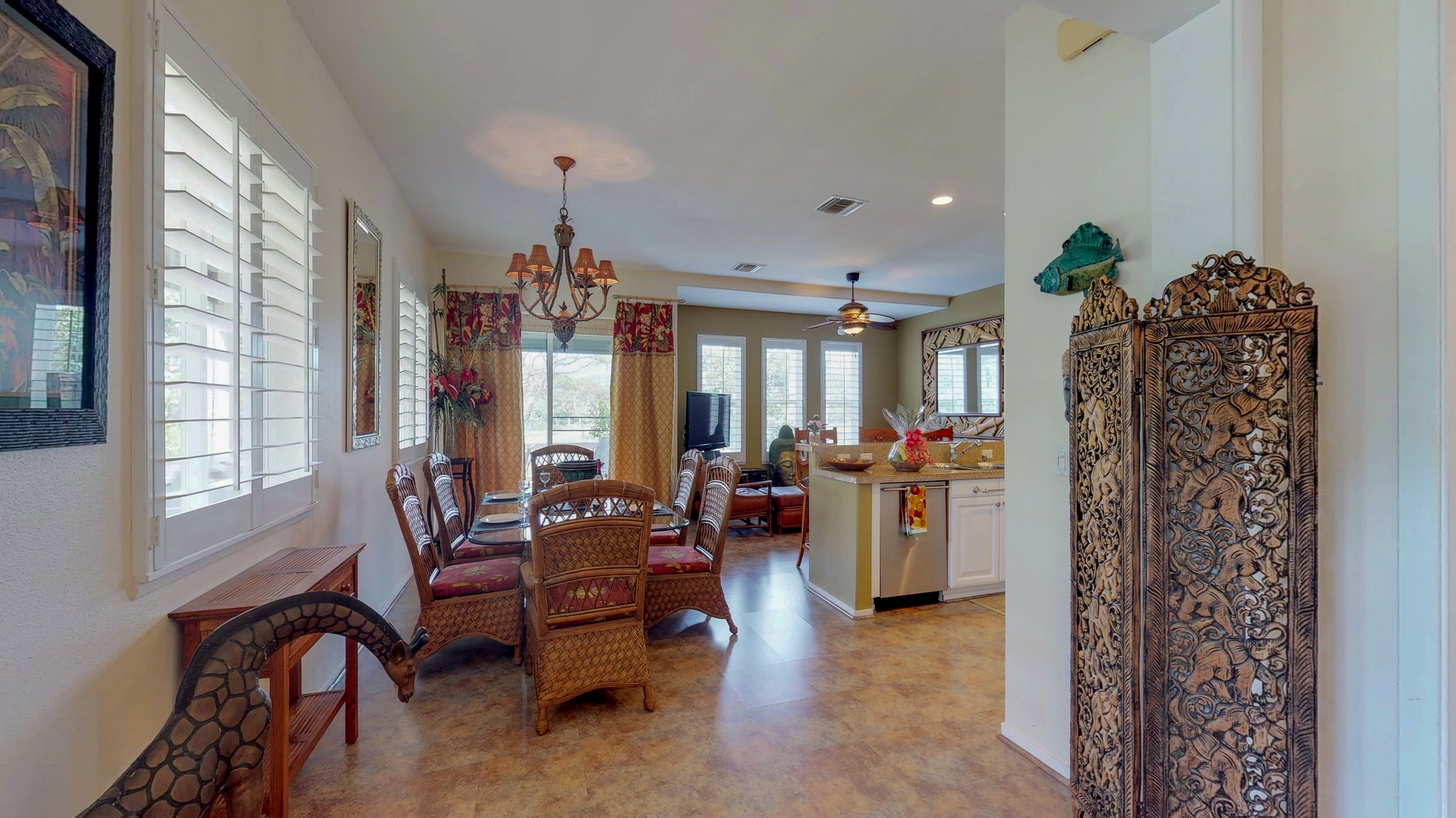 Kapolei Vacation Rentals, Coconut Plantation 1080-1 - Dine in elegance or enjoy a game night at the table.