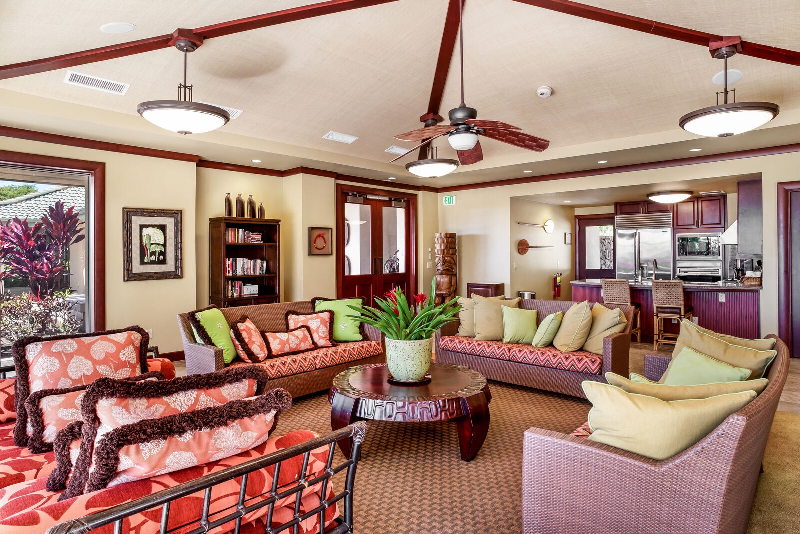 Kamuela Vacation Rentals, 3BD Wai'ula'ula Villa (312) at Mauna Kea Resort - Relax in the clubhouse’s inviting lounge area — ideal for reading, cocktails, or socializing with fellow guests.