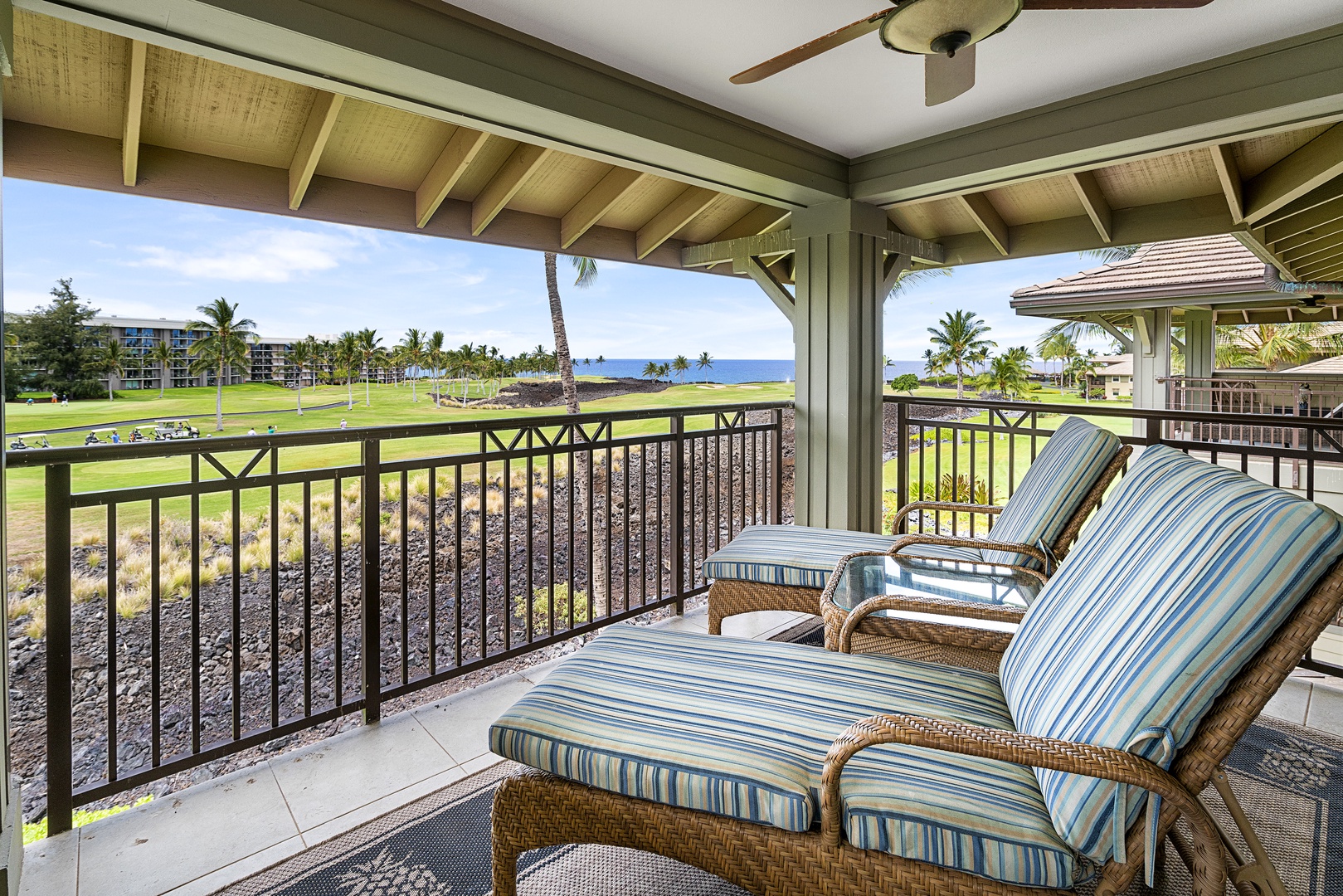 Waikoloa Vacation Rentals, Hali'i Kai at Waikoloa Beach Resort 9F - Upstairs Lanai (accessible from the Primary bedroom)