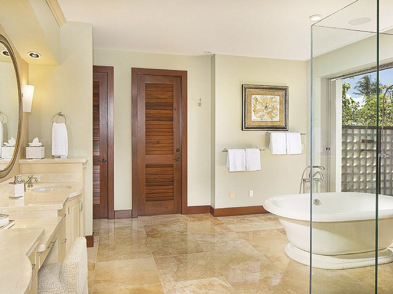 Kamuela Vacation Rentals, Champion Ridge Home - Spacious En Suite Primary Bath with Exotic Outdoor Shower