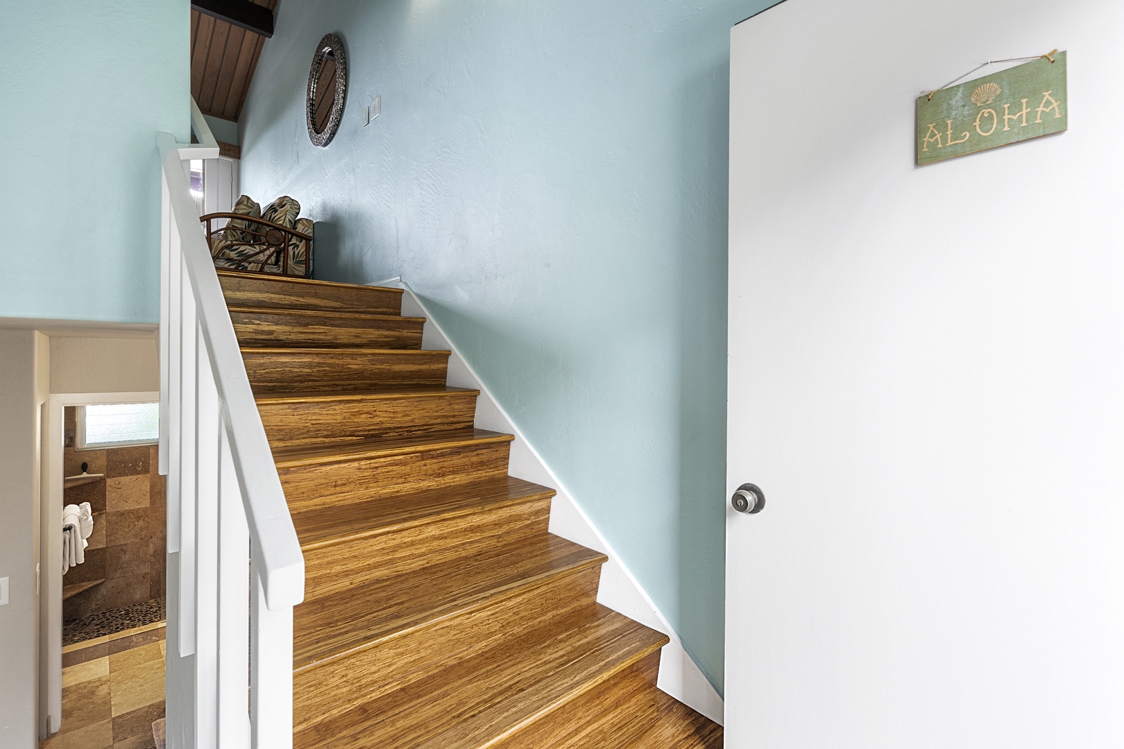 Kailua-Kona Vacation Rentals, Keauhou Resort 116 - Stairs leading from the entry to the upstairs