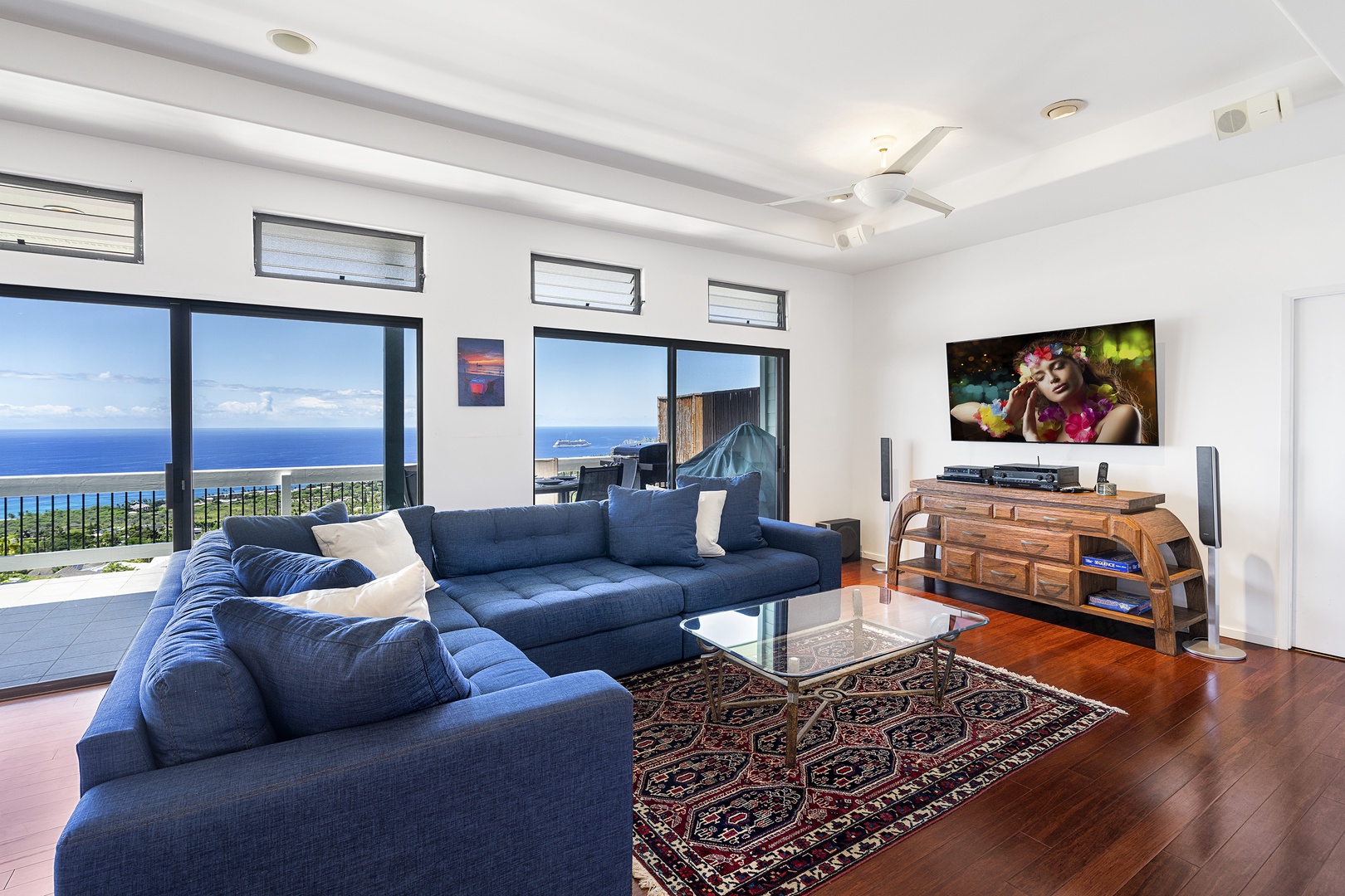 Kailua Kona Vacation Rentals, Ho'o Maluhia - Large smart TV in the living room!