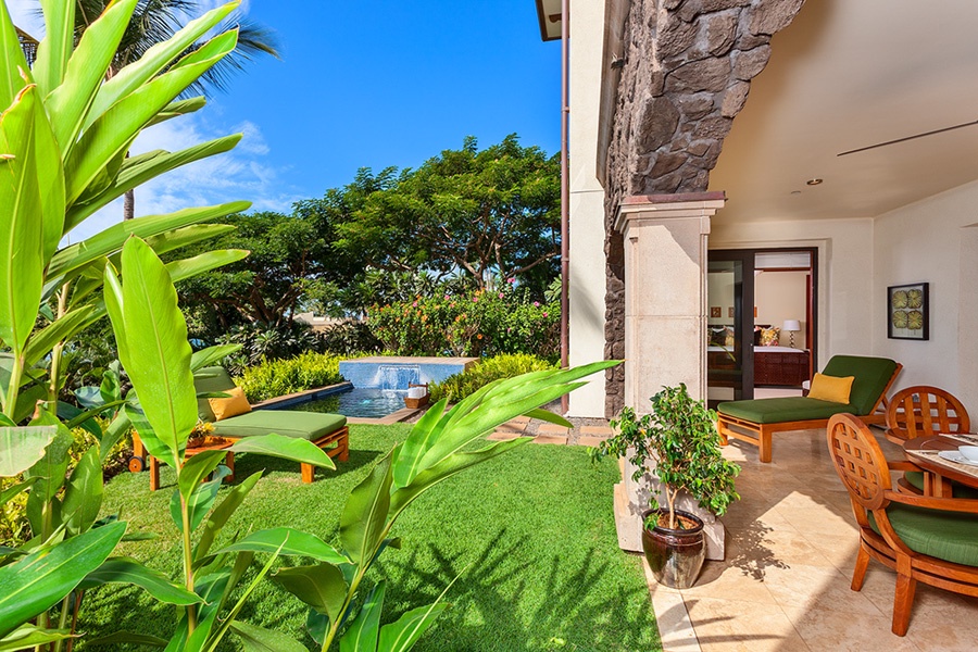 Wailea Vacation Rentals, Solara Luxe Pool Villa D101 at Wailea Beach Villas* - Indoor/Outdoor Living with Partial Ocean View, Covered Veranda, Viking Gas Grill