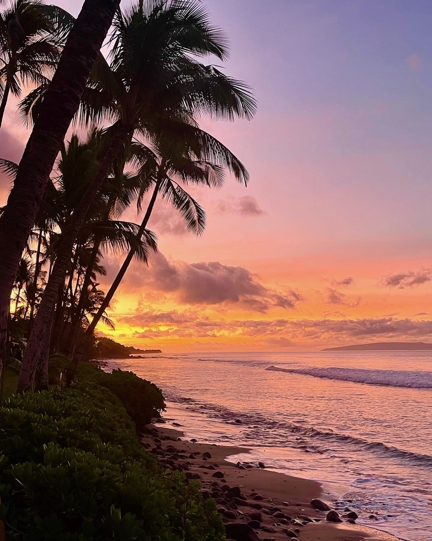 Lahaina Vacation Rentals, Puamana 240-3 - End your day with a breathtaking Maui sunset, where the sky melts into vibrant hues over the ocean.