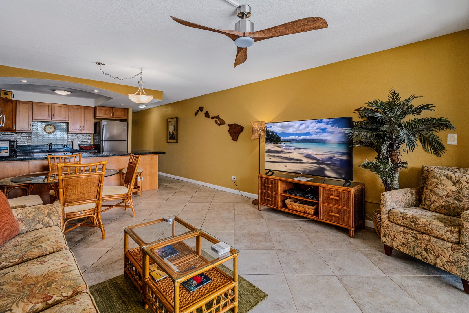 Kihei Vacation Rentals, Kamaole Sands 5310 - Curl up in the armchair under the floor lamp once the TV goes quiet.