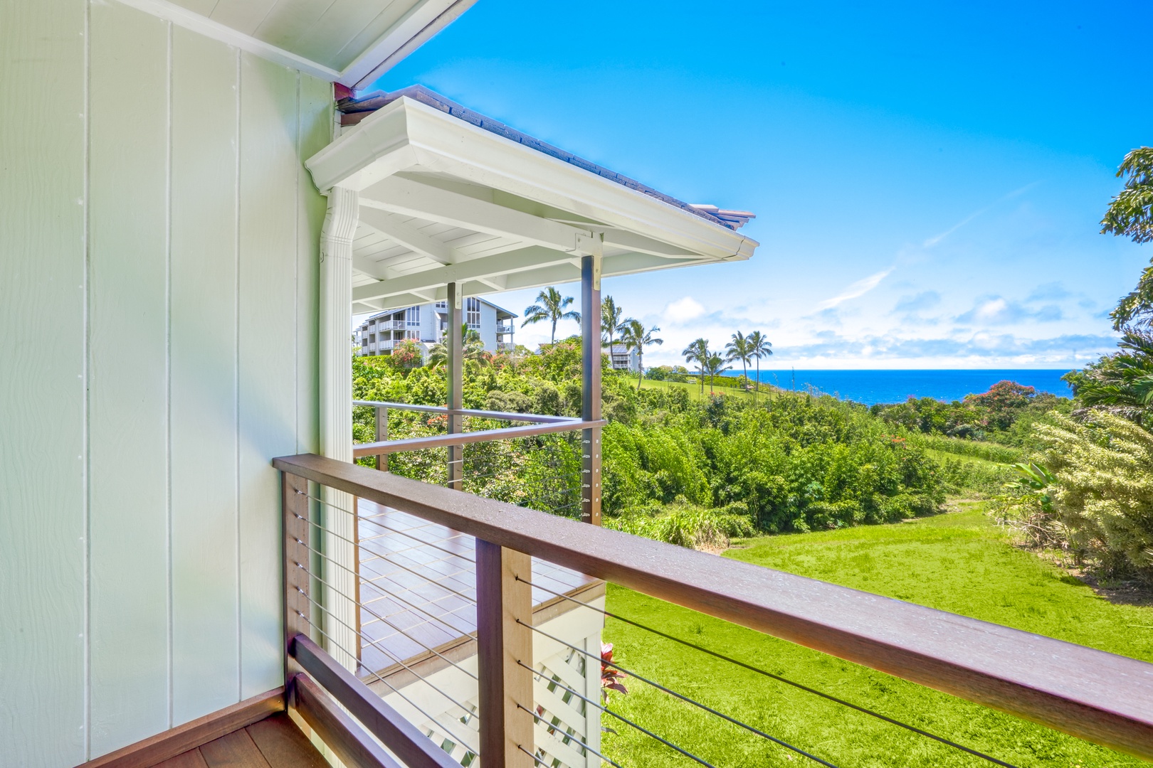 Princeville Vacation Rentals, Wai Lani - Guest Room 3 - lanai with ocean views