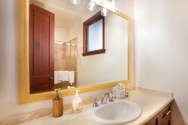 Kamuela Vacation Rentals, Canoe House & Beach Walker at Champion Ridge - Ensuite bathroom.