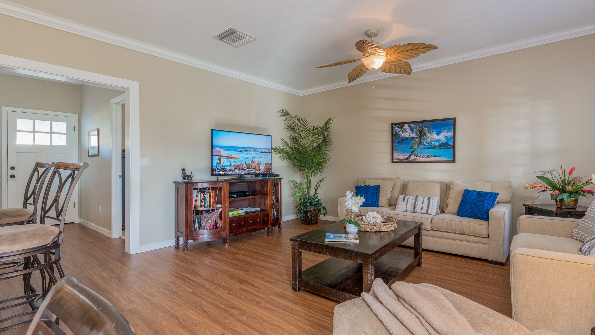 Kapolei Vacation Rentals, Coconut Plantation 1194-3 - Sink in to the plush seating in the living room with your favorite book.
