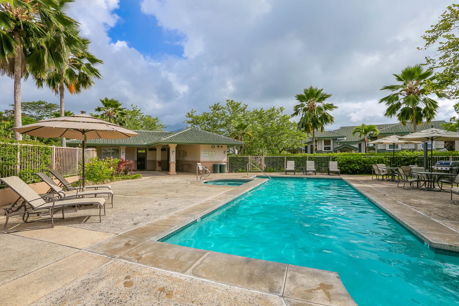 Princeville Vacation Rentals, Sea Glass - Beat the island heat at the community pool.