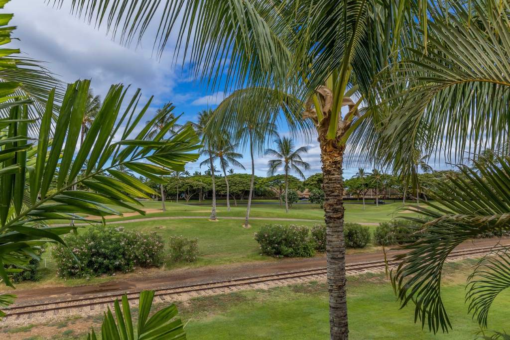 Kapolei Vacation Rentals, Coconut Plantation 1086-1 - A picturesque view from the upper lanai.