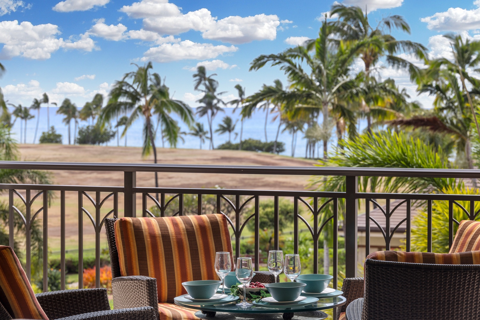 Kapolei Vacation Rentals, Ko Olina Beach Villas O402 - A view from the lanai.