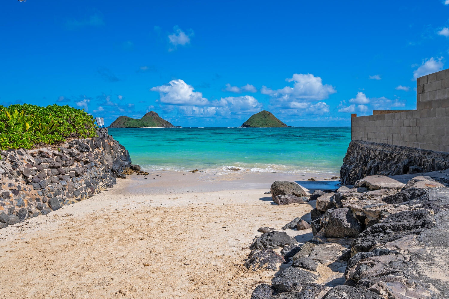 Kailua Vacation Rentals, Villa Hui Hou - Ocean access cove at the end of the beach path