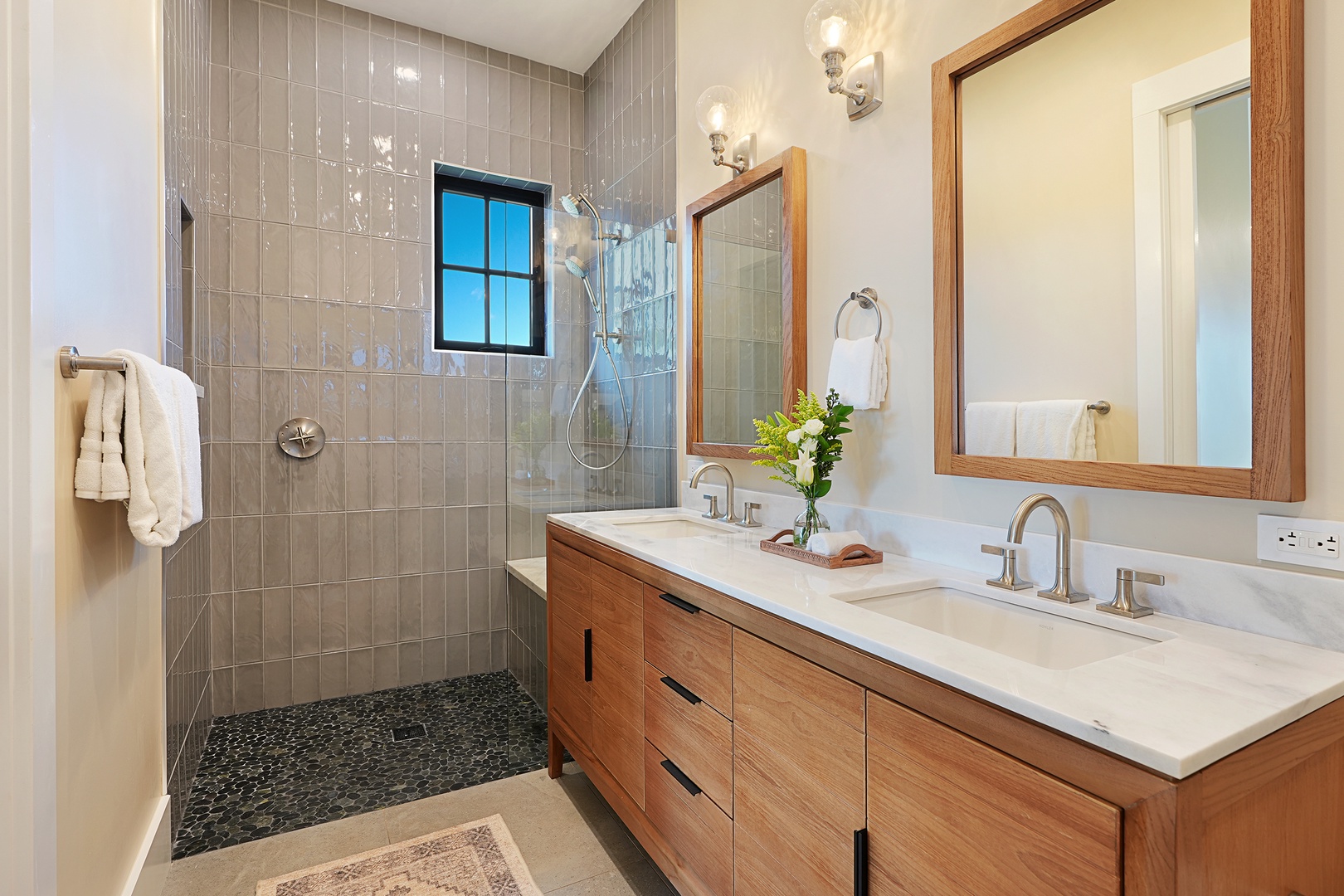 Koloa Vacation Rentals, Hali'a Mai - The kind of tilework and finish you notice on the first morning and keep noticing.