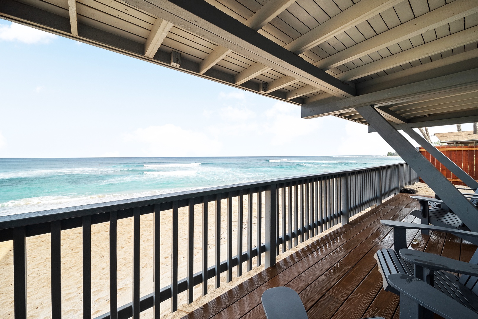 Haleiwa Vacation Rentals, Surfer's Paradise - The views off the lower-level deck will leave you speachless
