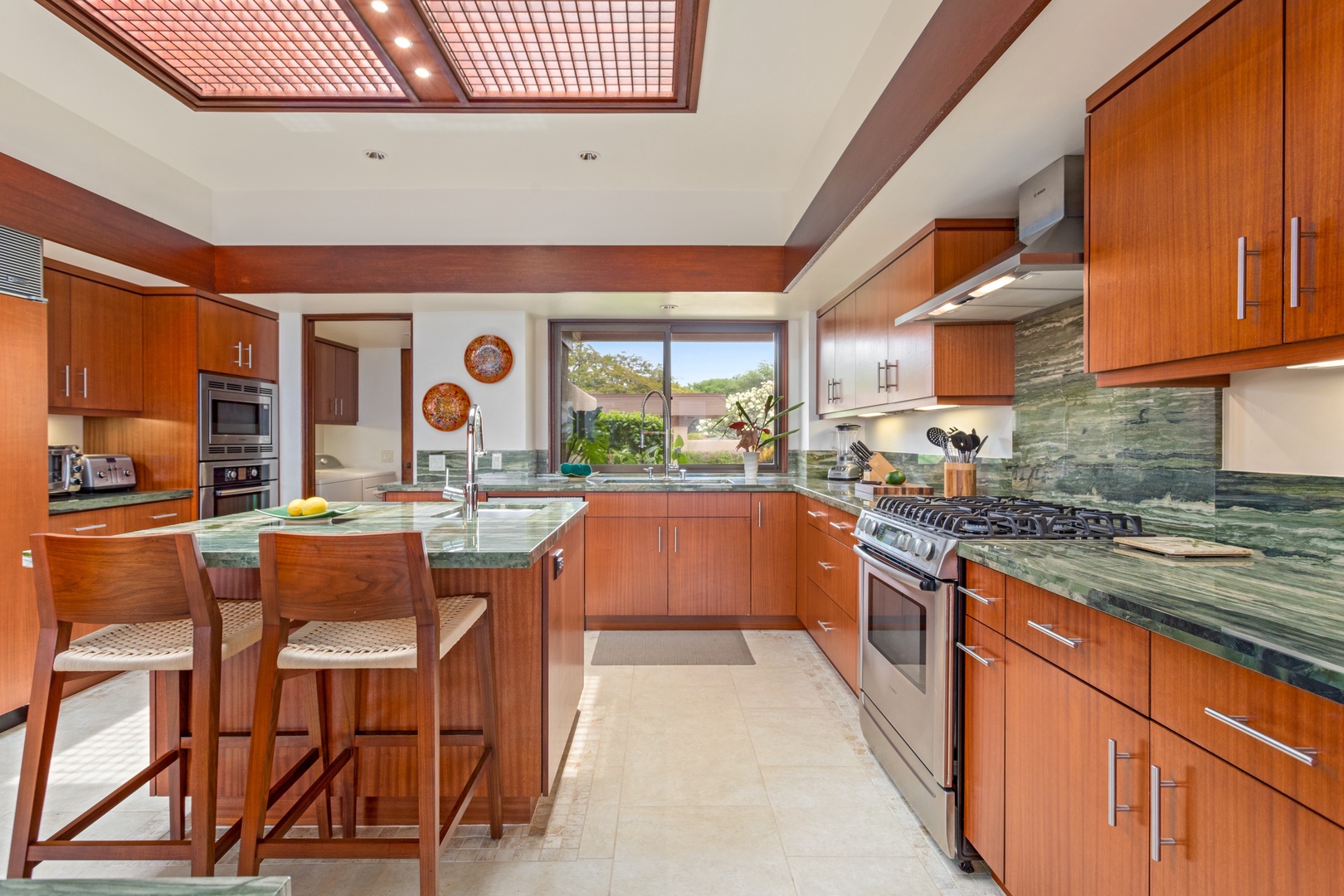 Kamuela Vacation Rentals, 3BD Villas (39) at Mauna Kea Resort - Exquisite modern gourmet kitchen with gorgeous green granite counter tops and gleaming stainless steel appliances.