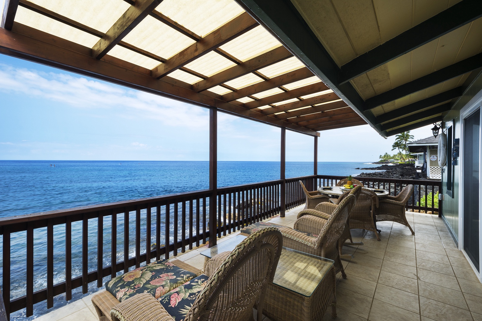 Kailua Kona Vacation Rentals, The Cottage - Large back Lanai with views that go on for miles!