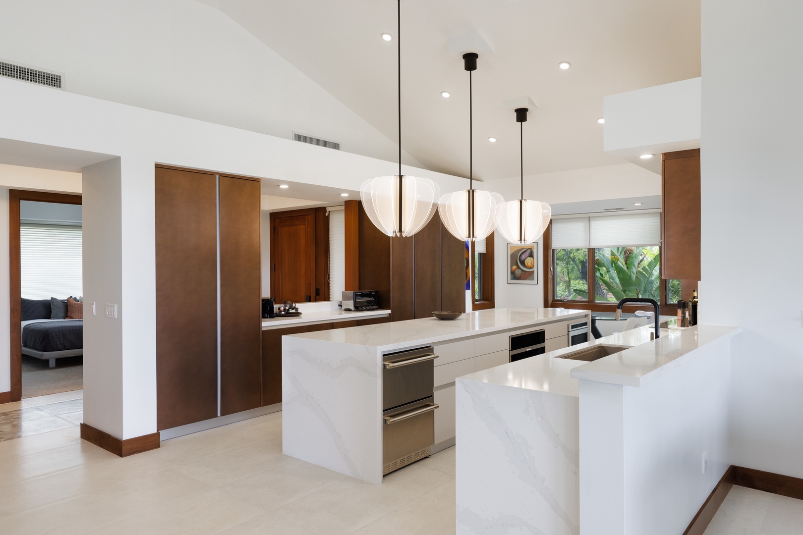 Kailua Kona Vacation Rentals, 3BD Fairways Villa (104A) at Hualalai Resort - Cook up a storm in this elegantly designed kitchen, complete with generous counter space for meal prep.