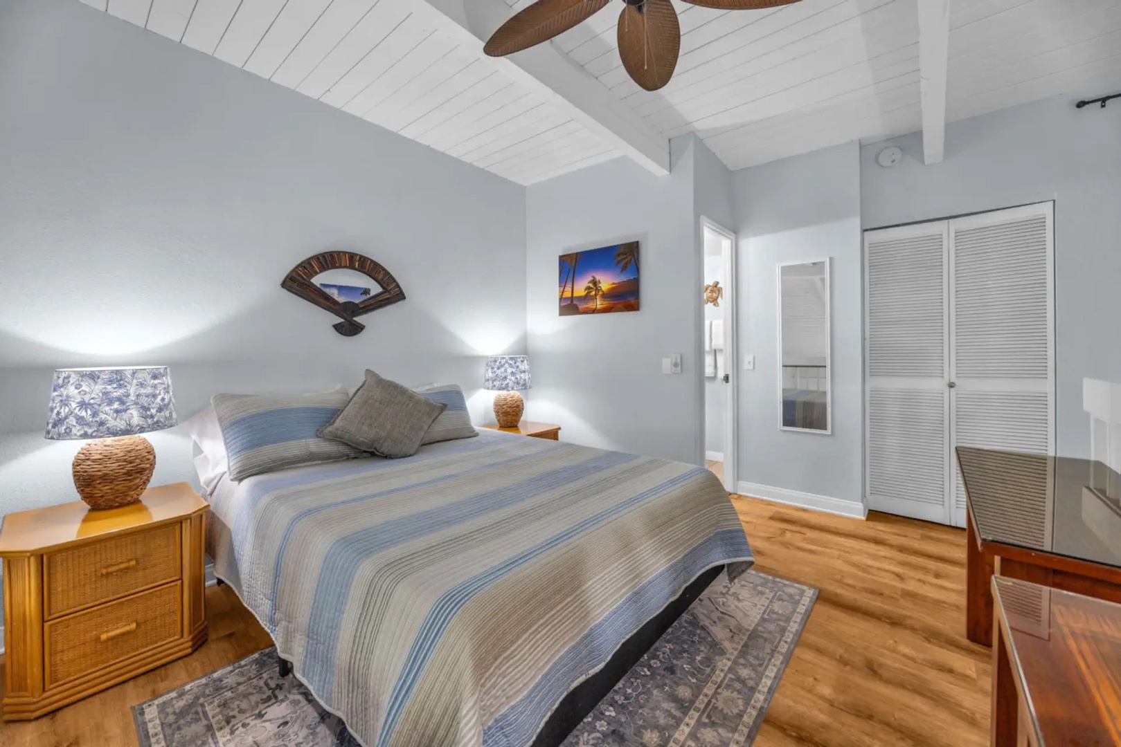 Kihei Vacation Rentals, Maui Vista 2420 - Twin reading lamps flank the bed, one for each person who likes to finish a chapter first.